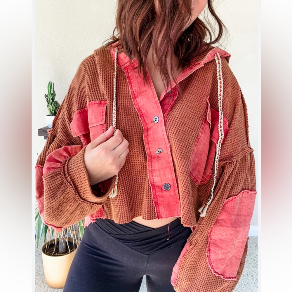 Pol | Fp Inspired Oversized Patchwork Style Hoodi… - image 1